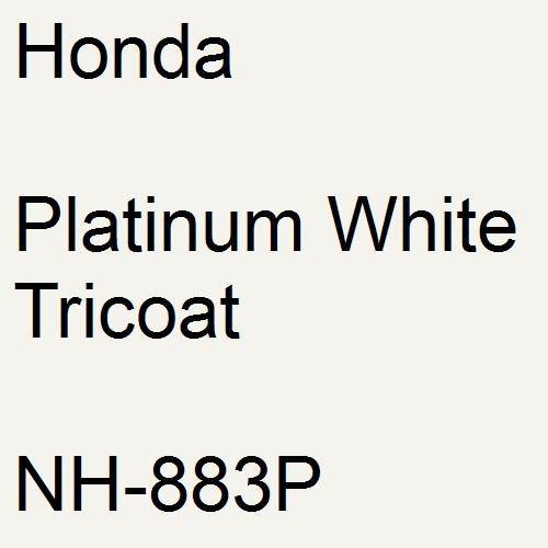 Honda, Platinum White Tricoat, NH-883P.